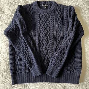 Navy J Crew Argyle Sweater